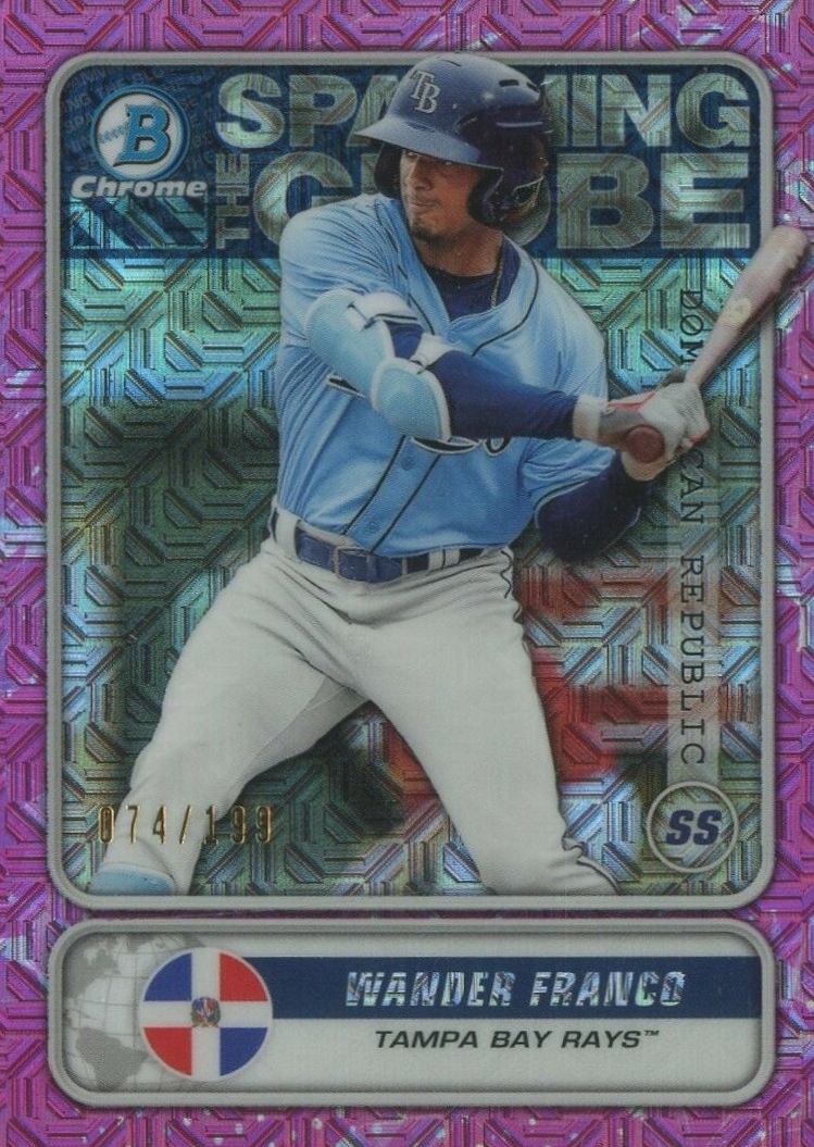 2020 Bowman Chrome Mega Box Spanning the Globe Wander Franco #STGWF Baseball Card