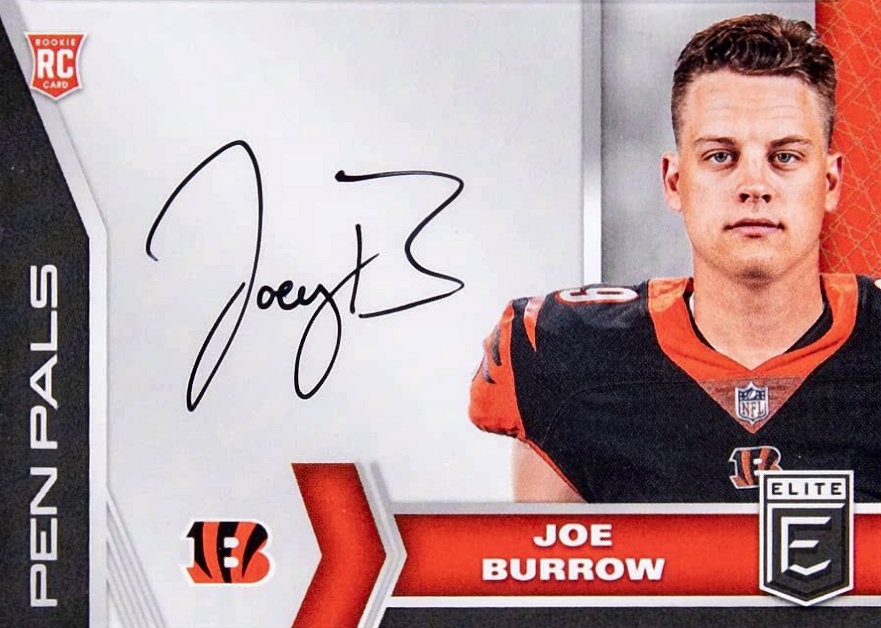 2020 Panini Donruss Elite Pen Pals Joe Burrow #PP1 Football Card