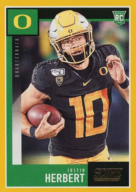 2020 Panini Score Justin Herbert #362 Football Card