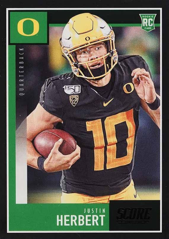 2020 Panini Score Justin Herbert #362 Football Card