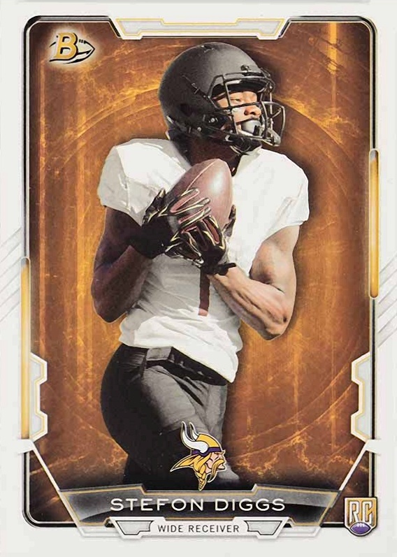 2015 Bowman Rookies Stefon Diggs #50 Football Card