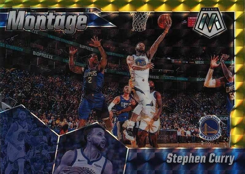 2019 Panini Mosaic Montage Stephen Curry #14 Basketball Card