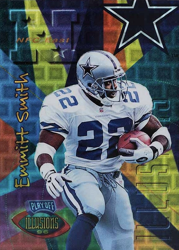 1996 Playoff Illusions Emmitt Smith #90 Football Card