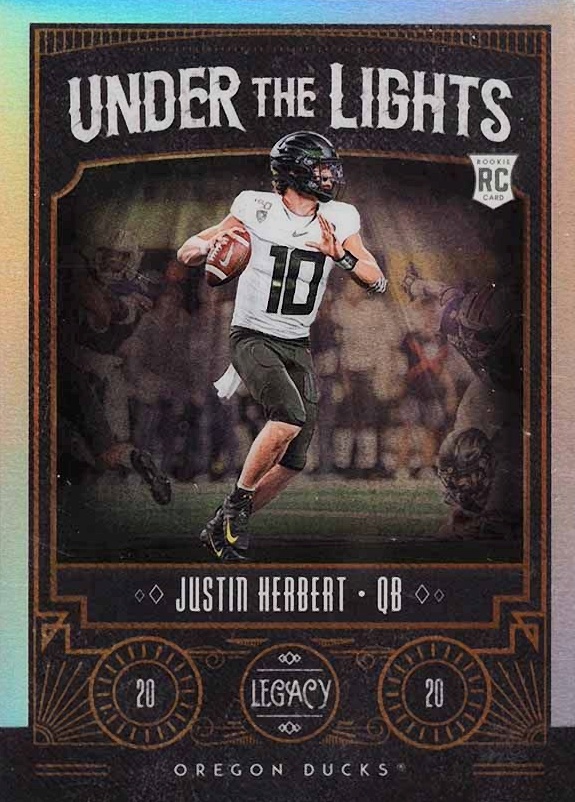 2020 Panini Legacy Under the Lights Justin Herbert #ULJH Football Card