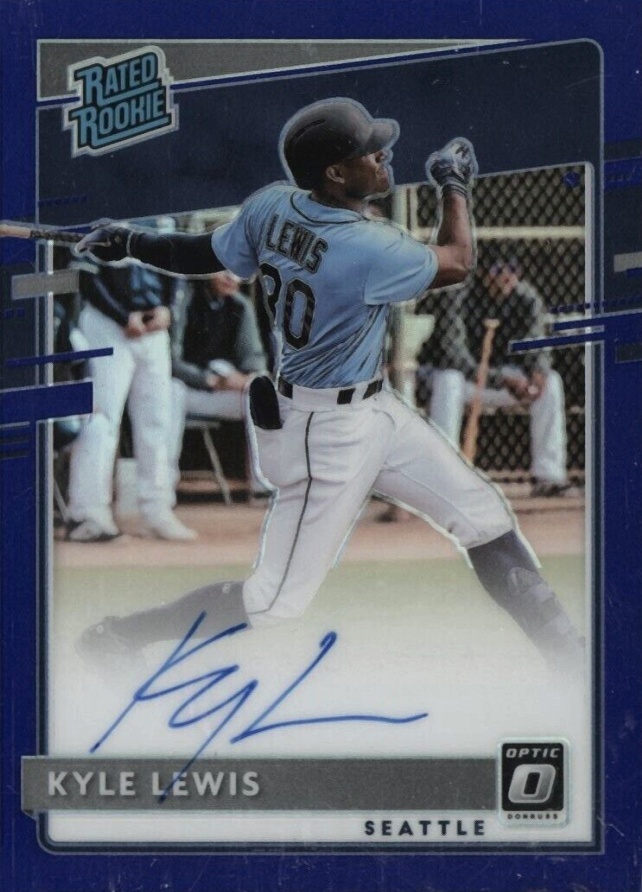 2020 Panini Donruss Optic Rated Rookies Signatures Kyle Lewis #RRSKL Baseball Card