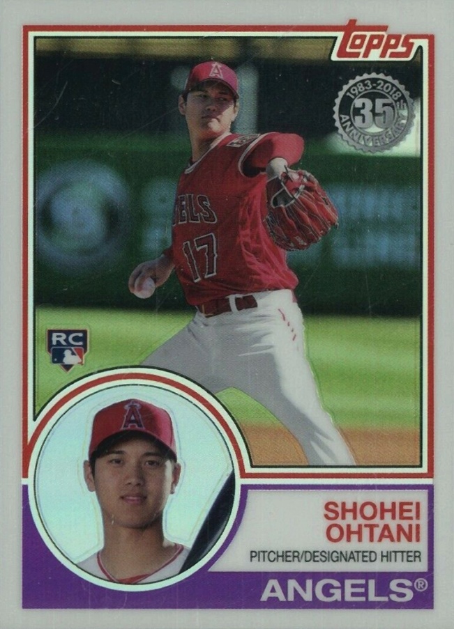 2018 Topps Silver Pack 1983 Chrome Promo Shohei Ohtani #51 Baseball Card