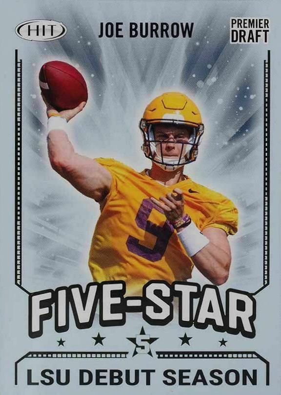 2020 SAGE Hit Premier Draft Joe Burrow #91 Football Card