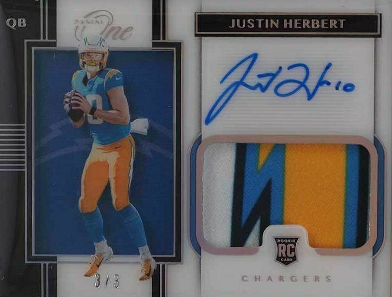 2020 Panini One Justin Herbert #113 Football Card