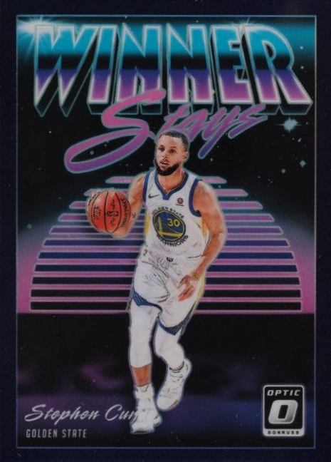 2018 Panini Donruss Optic Winner Stays Stephen Curry #15 Basketball Card