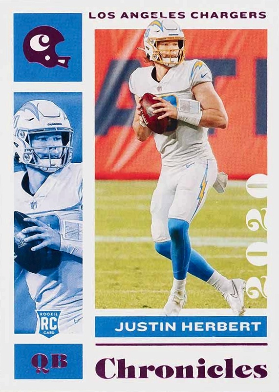 2020 Panini Chronicles  Justin Herbert #53 Football Card