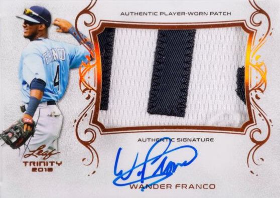 2018 Leaf Trinity Patch Autograph Wander Franco #PA-WF1 Baseball Card