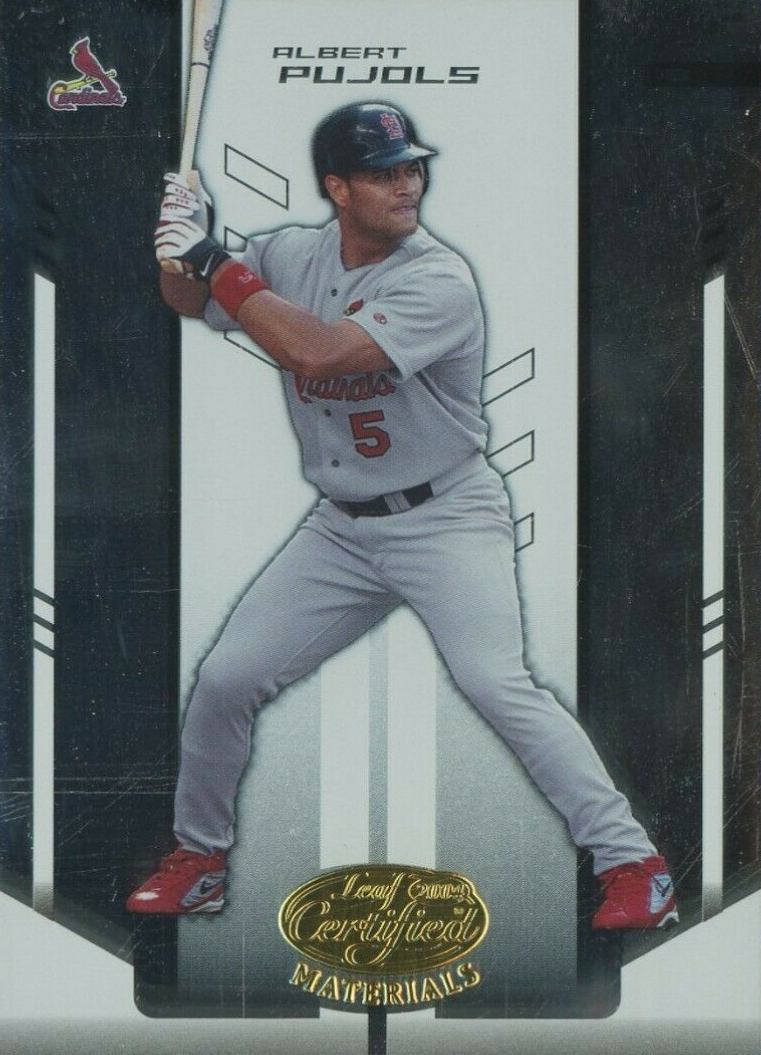 2004 Leaf Certified Materials Albert Pujols #7 Baseball Card