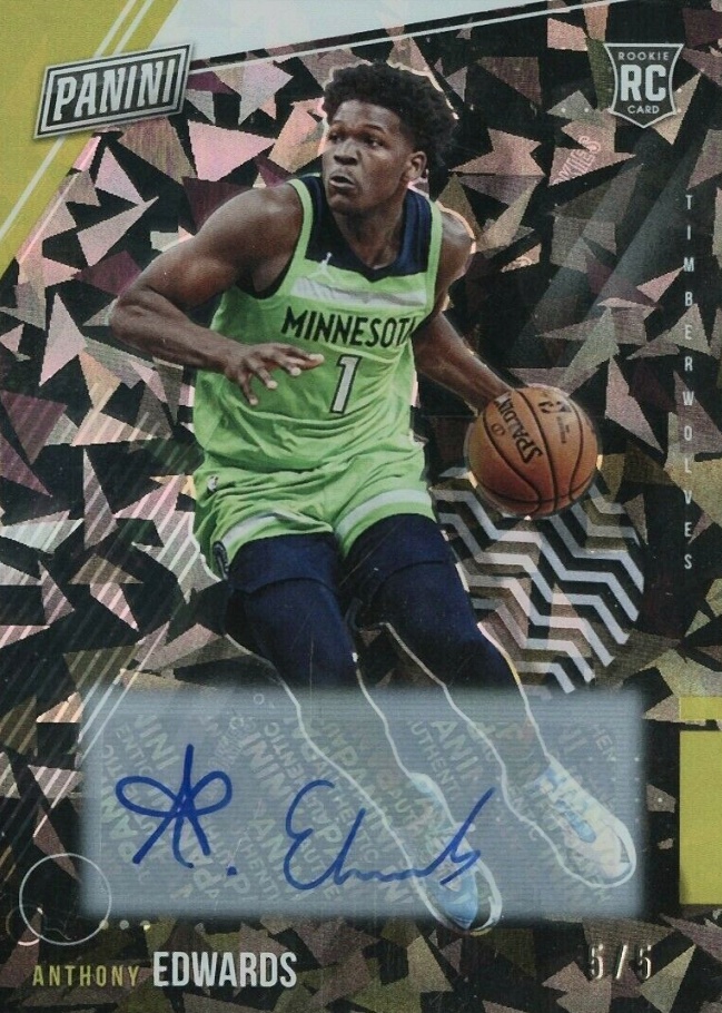 2021 Panini the National Rookies Anthony Edwards #AE Basketball Card