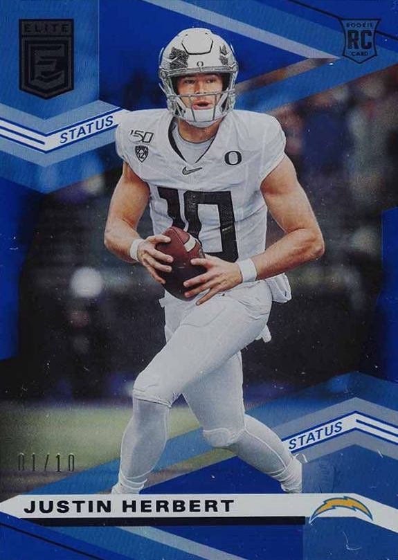 2020 Panini Donruss Elite Justin Herbert #104 Football Card