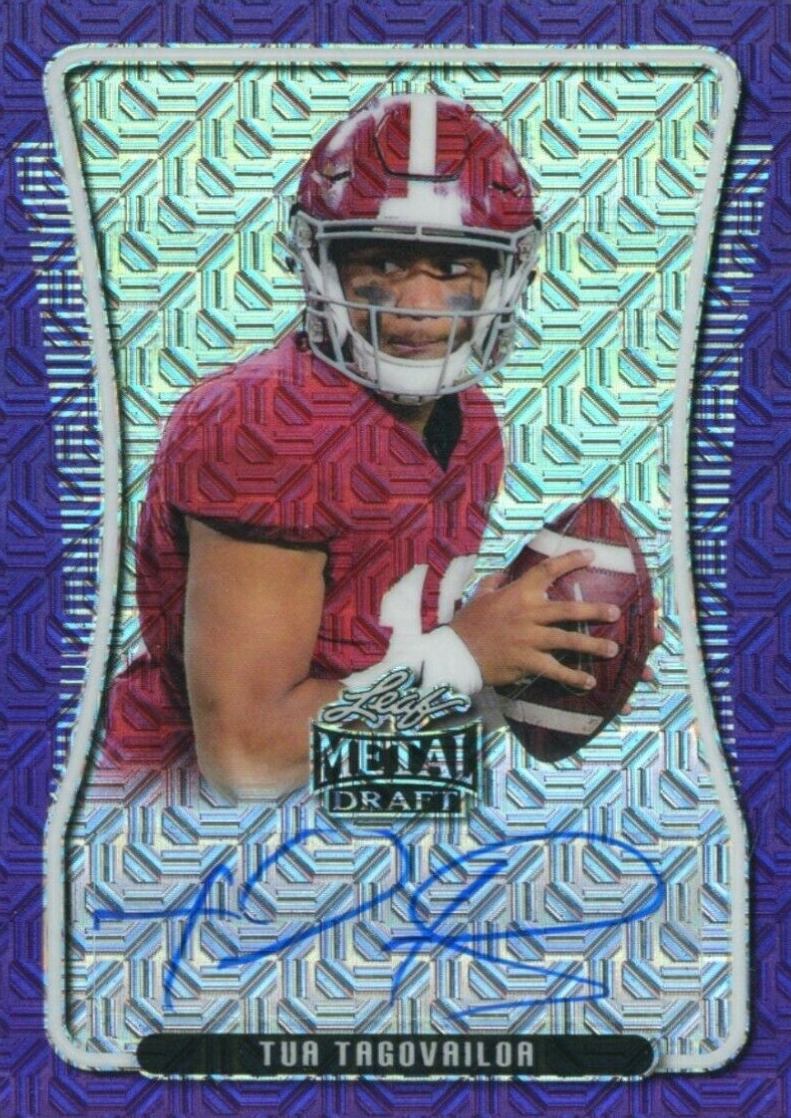 2020 Leaf Metal Draft Autograph Portrait Tua Tagovailoa #BAPTT1 Football Card