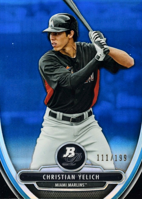 2013 Bowman Platinum Chrome Prospects Christian Yelich #12 Baseball Card