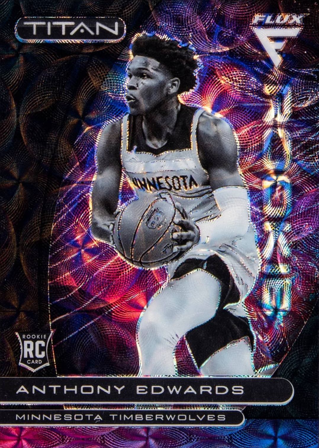 2020 Panini Flux Titan Rookies Anthony Edwards #6 Basketball Card