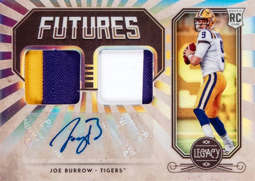 2020 Panini Legacy Futures Dual Patch Autographs Joe Burrow #FDJB Football Card