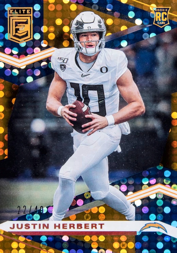 2020 Panini Donruss Elite Justin Herbert #104 Football Card