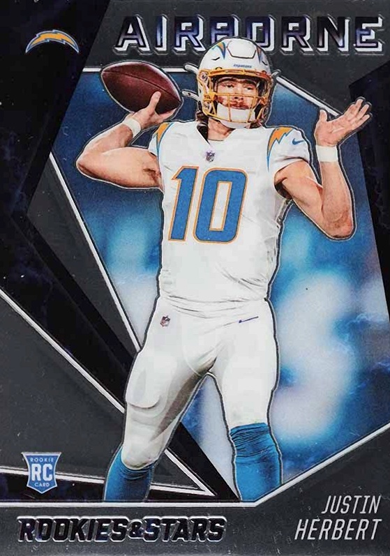 2020 Panini Rookies & Stars Airborne Justin Herbert #AB22 Football Card