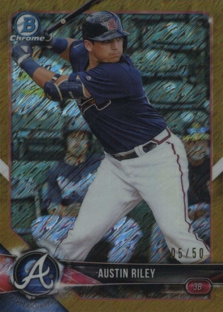 2018 Bowman Chrome Prospects Austin Riley #BCP155 Baseball Card