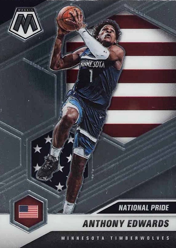 2020  Panini Mosaic Anthony Edwards #252 Basketball Card