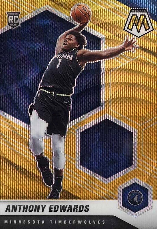 2020  Panini Mosaic Anthony Edwards #201 Basketball Card