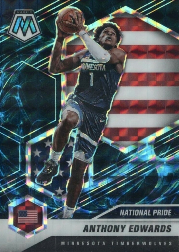 2020  Panini Mosaic Anthony Edwards #252 Basketball Card