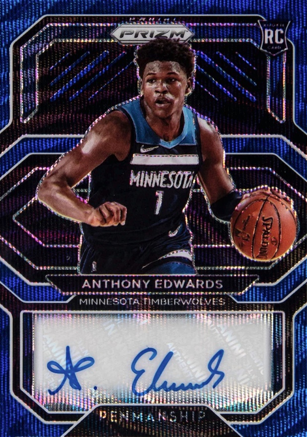 2020 Panini Prizm Rookie Penmanship Anthony Edwards #RPAEW Basketball Card