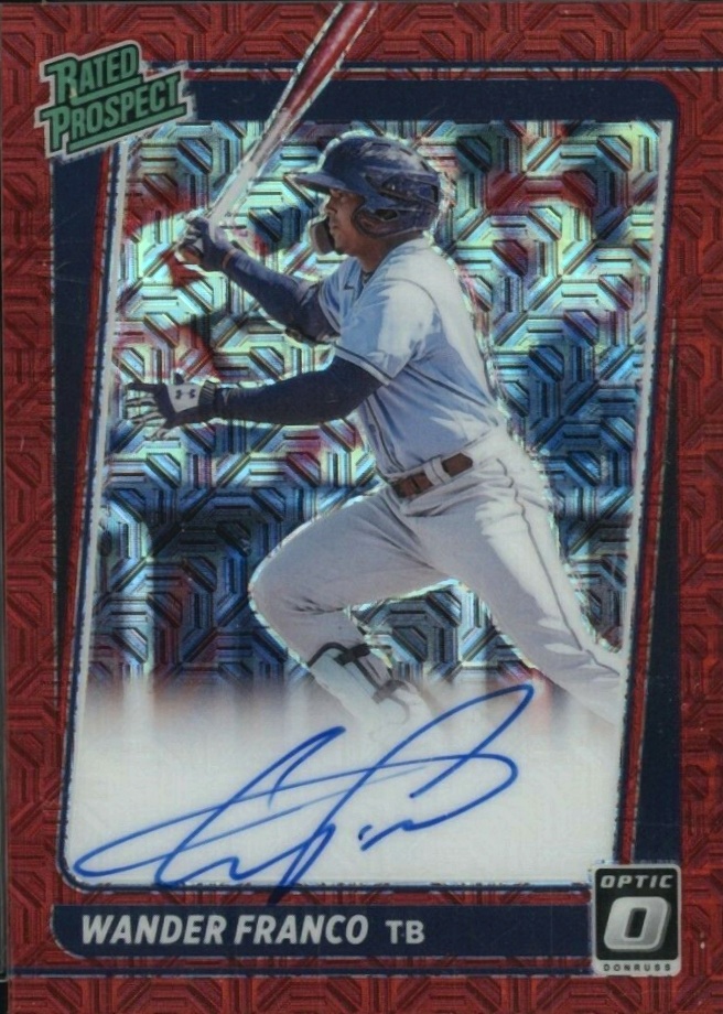 2021 Panini Donruss Optic Rated Prospect Signatures Wander Franco #RPSWF Baseball Card