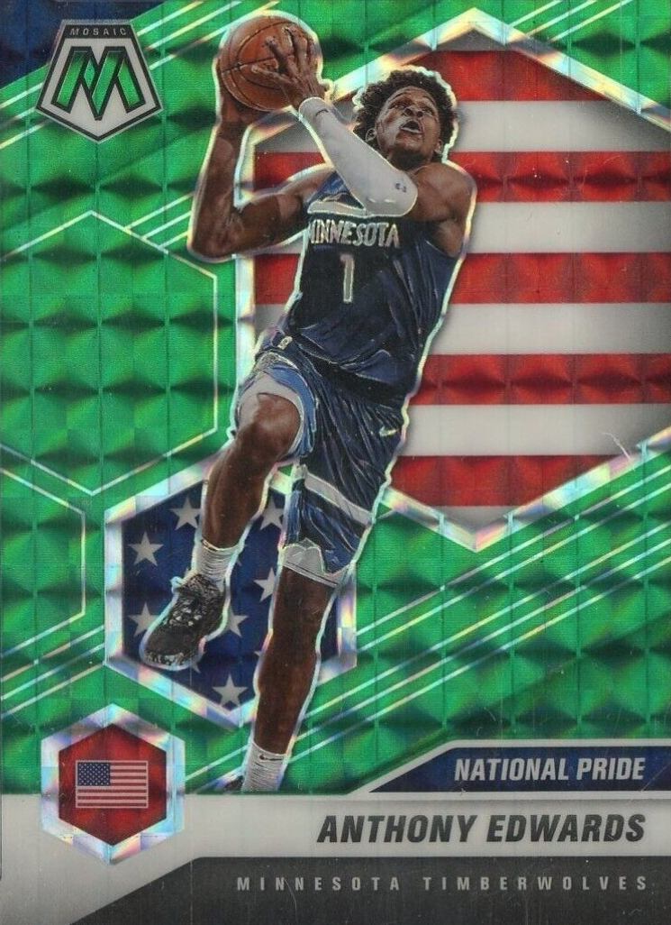 2020  Panini Mosaic Anthony Edwards #252 Basketball Card