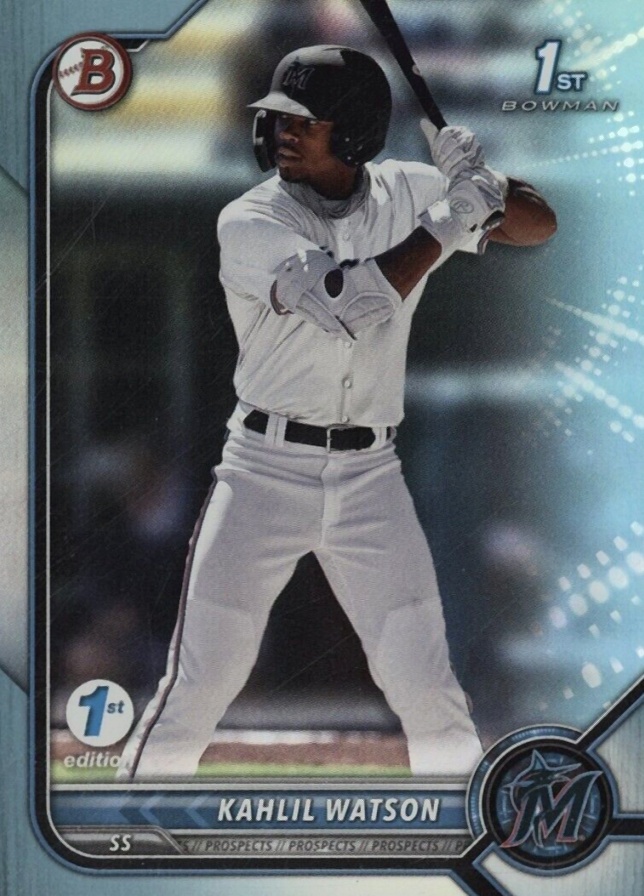 2022 Bowman 1st Edition Kahlil Watson #BPPF3 Baseball Card