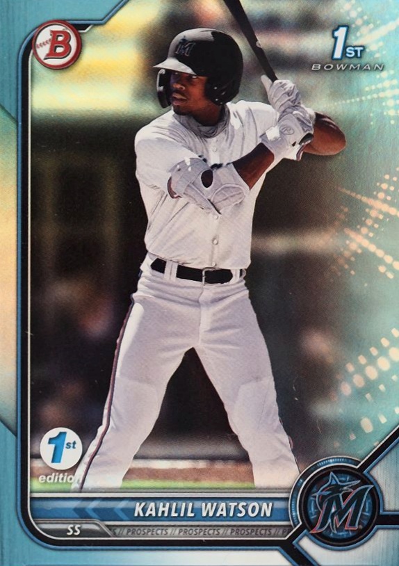 2022 Bowman 1st Edition Kahlil Watson #BPPF3 Baseball Card