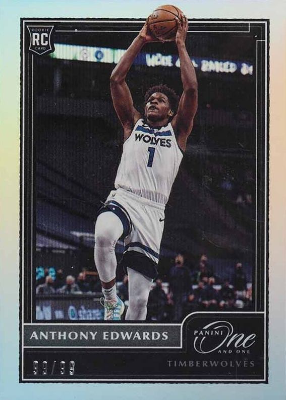 2020 Panini One and One Anthony Edwards #138 Basketball Card