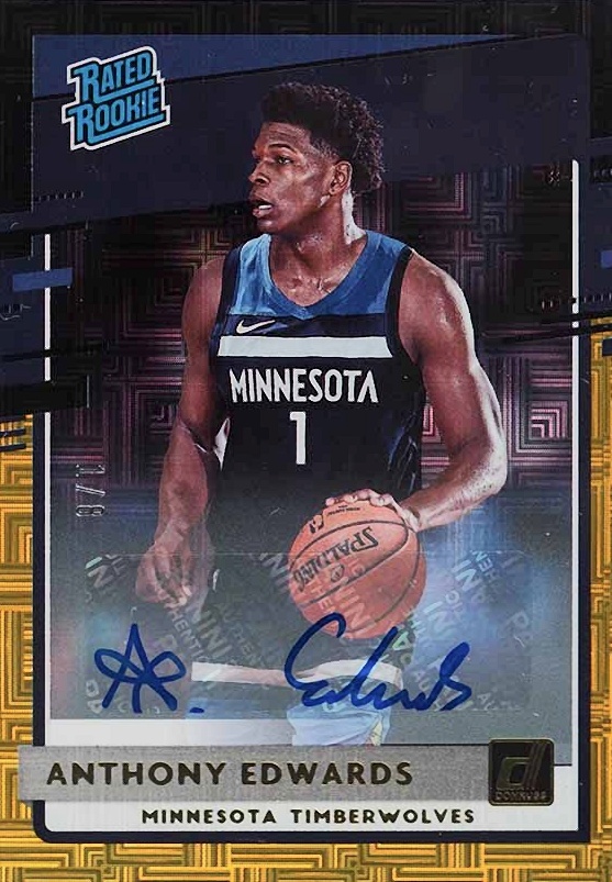 2020 Panini Donruss Anthony Edwards #201 Basketball Card