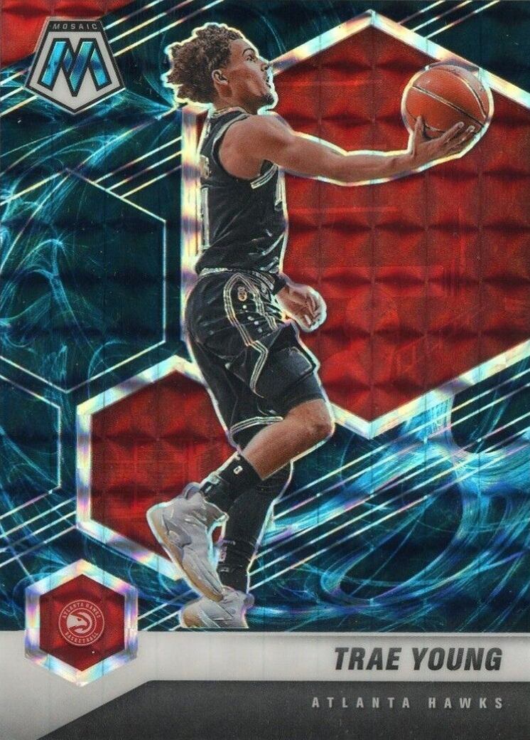 2020  Panini Mosaic Trae Young #18 Basketball Card