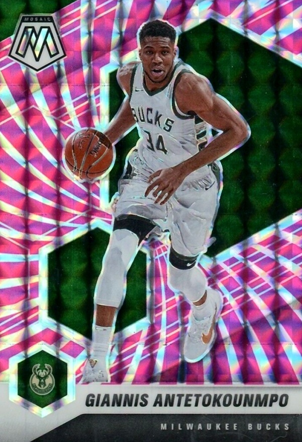 2020  Panini Mosaic Giannis Antetokounmpo #80 Basketball Card