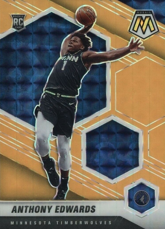 2020  Panini Mosaic Anthony Edwards #201 Basketball Card