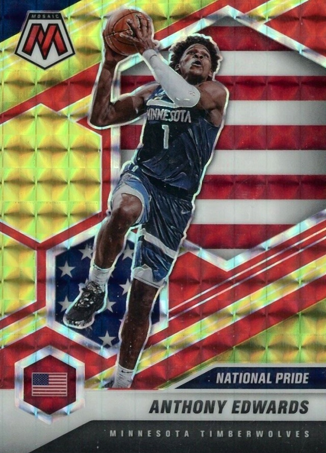 2020  Panini Mosaic Anthony Edwards #252 Basketball Card