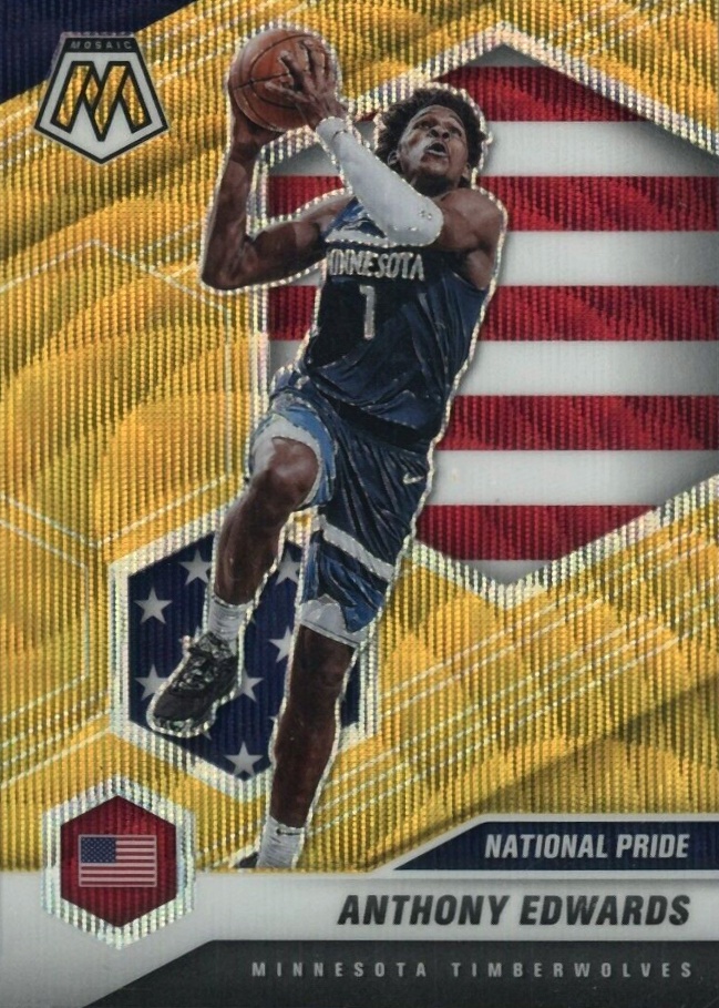 2020  Panini Mosaic Anthony Edwards #252 Basketball Card