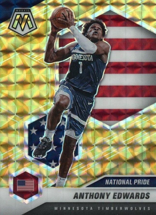 2020  Panini Mosaic Anthony Edwards #252 Basketball Card