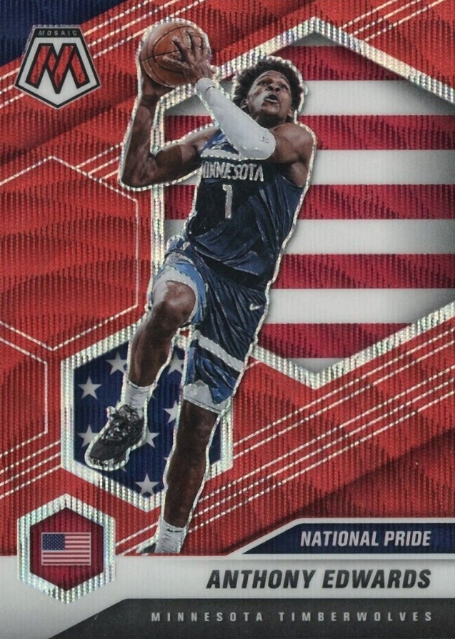 2020  Panini Mosaic Anthony Edwards #252 Basketball Card