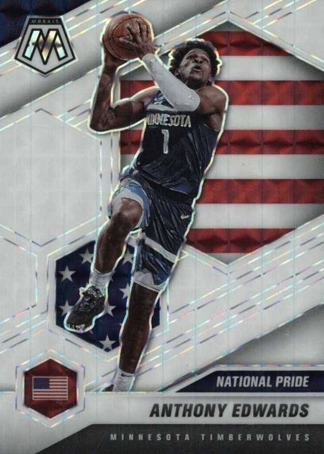 2020  Panini Mosaic Anthony Edwards #252 Basketball Card