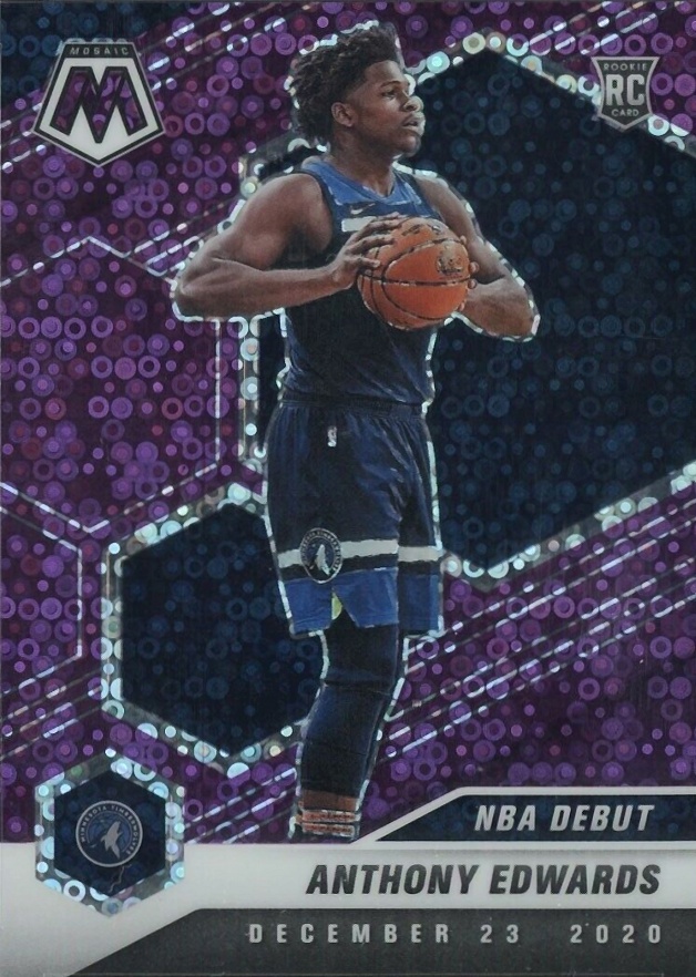 2020  Panini Mosaic Anthony Edwards #261 Basketball Card