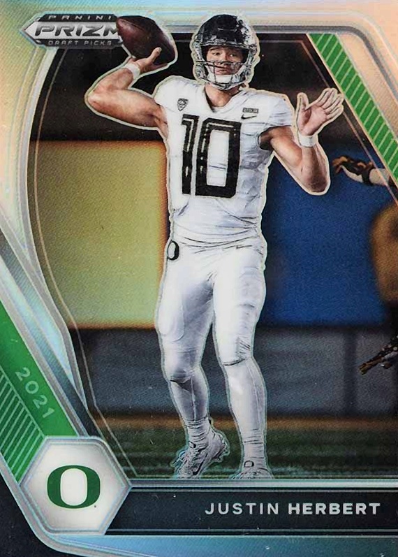 2021 Panini Prizm Draft Picks Justin Herbert #20 Football Card