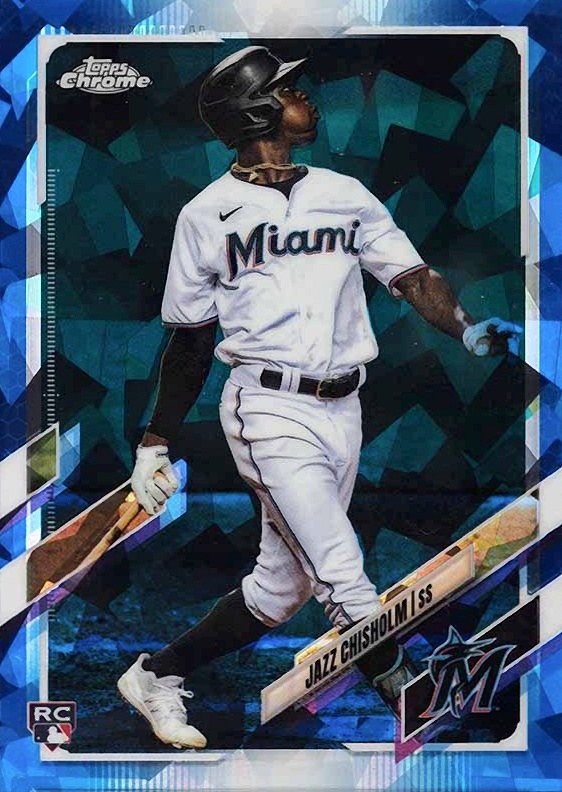 2021 Topps Chrome Sapphire Jazz Chisholm #538 Baseball Card