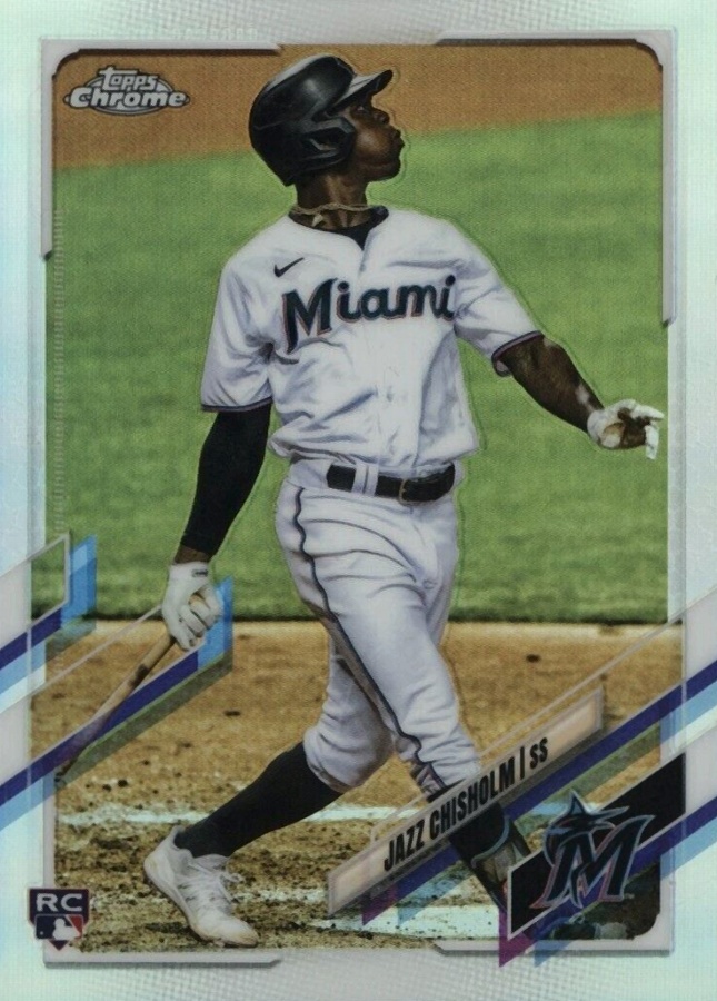 2021 Topps Chrome Jazz Chisholm #144 Baseball Card