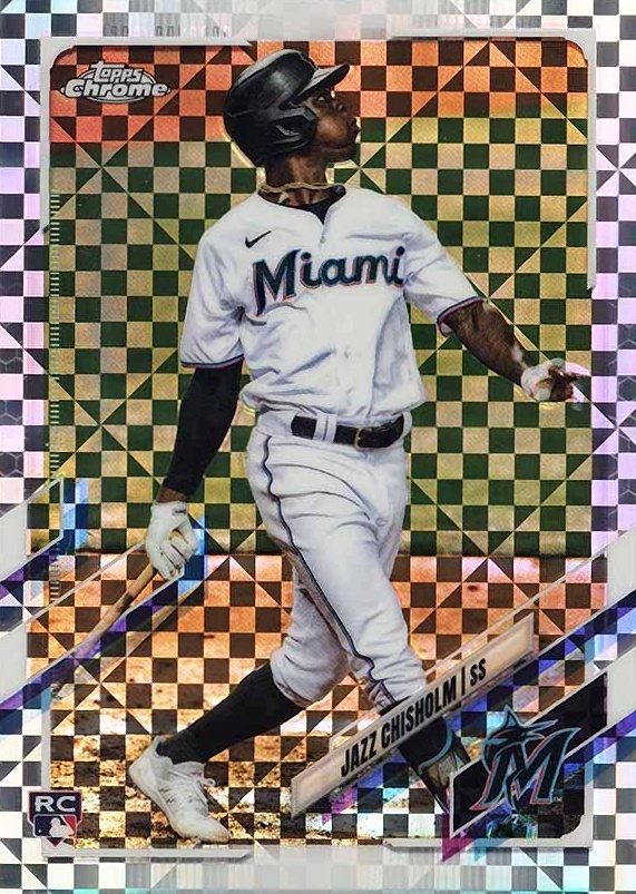 2021 Topps Chrome Jazz Chisholm #144 Baseball Card