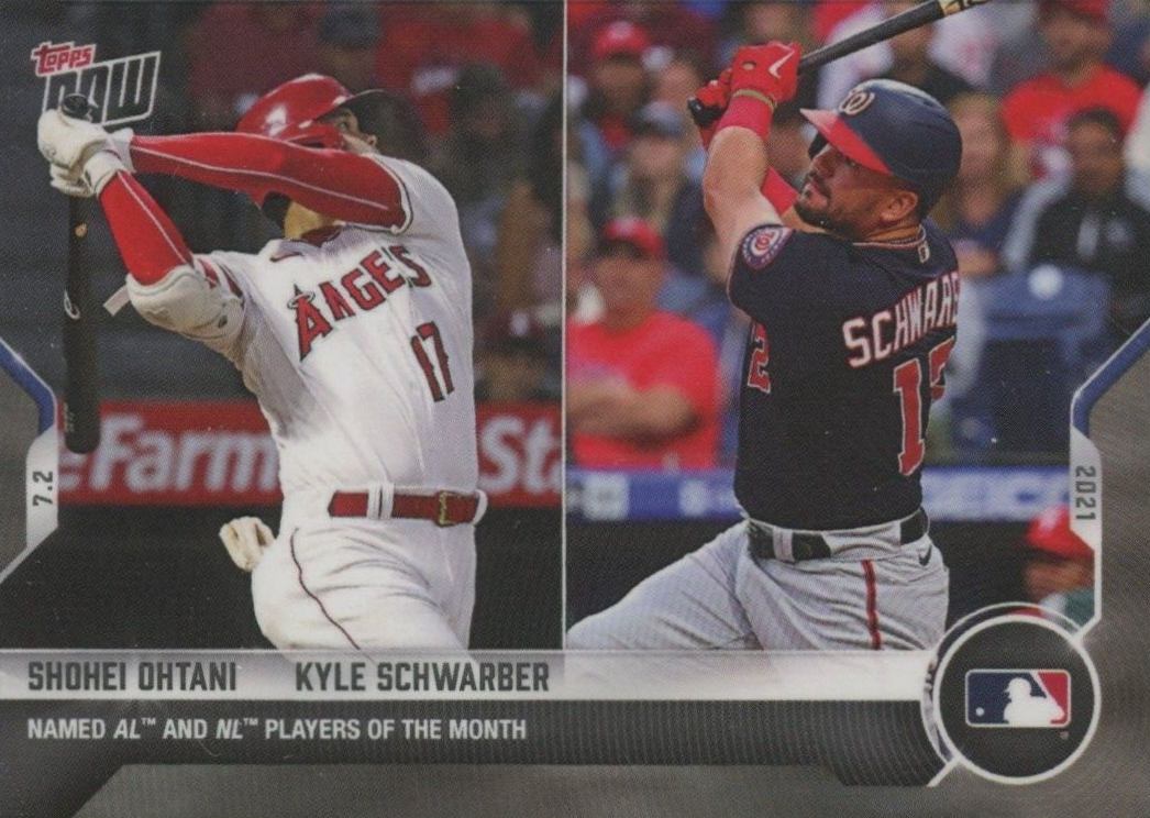 2021 Topps Now Kyle Schwarber/Shohei Ohtani #444 Baseball Card