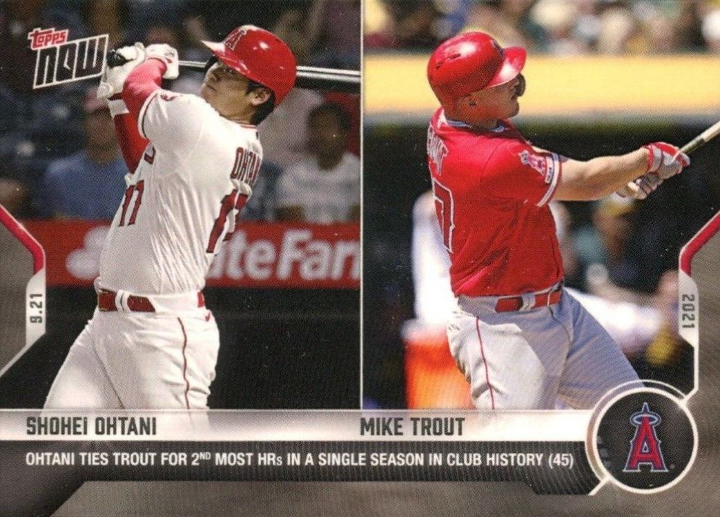 2021 Topps Now Mike Trout/Shohei Ohtani #841 Baseball Card